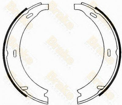 BRAKE ENGINEERING sh1208 -  Комплект тормозных колодок, стояночная тормозная система